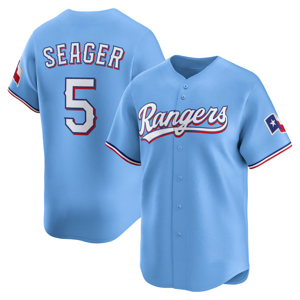 Texas Rangers #5 Corey Seager Light Blue Alternate Limited Player Baseball Jersey