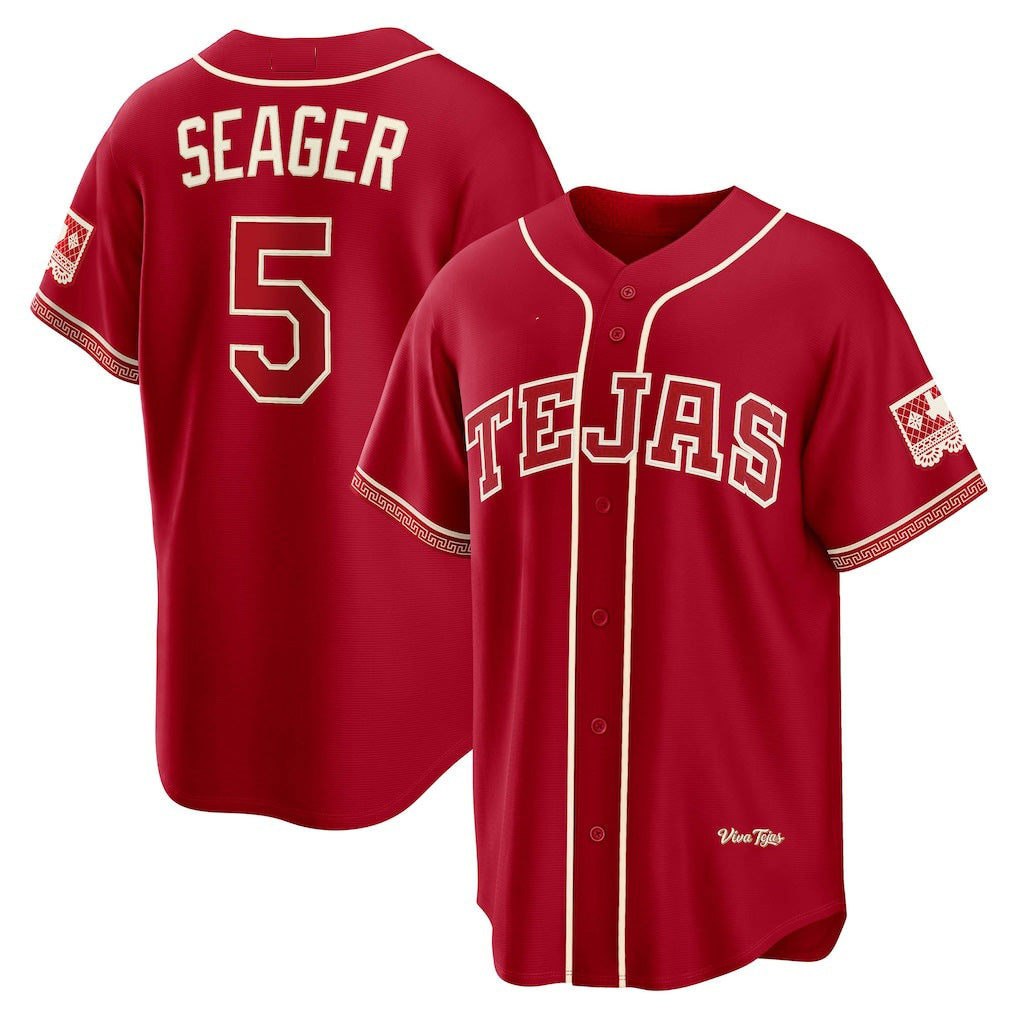 Texas Rangers #5 Corey Seager Red 2026 City Connect Stadium Baseball Jersey