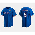 Texas Rangers #5 Corey Seager Royal 2023 World Series Stitched Baseball Jersey