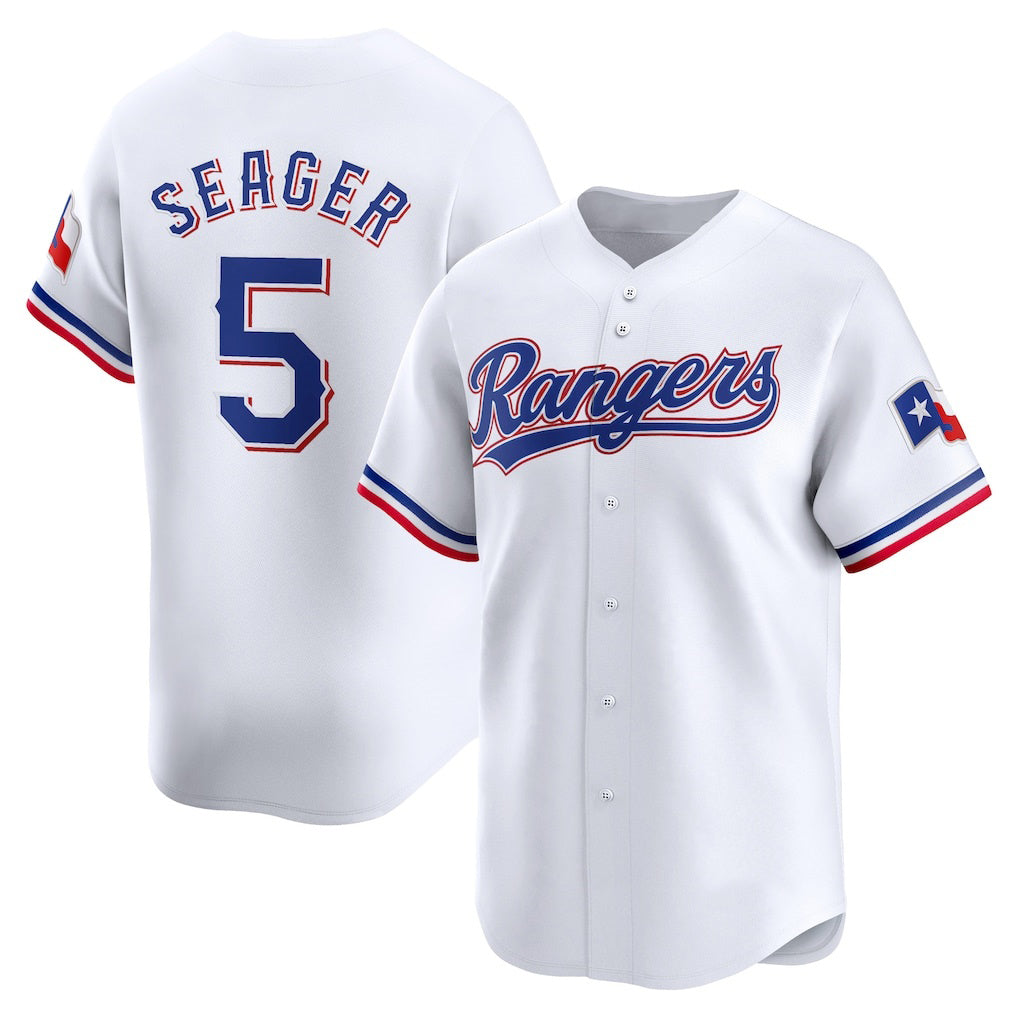Texas Rangers #5 Corey Seager White Home Limited Player Baseball Jersey