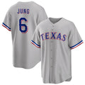 Texas Rangers #6 Josh Jung Gray Cool Base Stitched Baseball Jersey