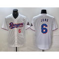 Texas Rangers #6 Josh Jung Number White 2023 World Series Champions Cool Baseball Jersey