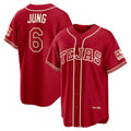 Texas Rangers #6 Josh Jung Red 2026 City Connect Stadium Baseball Jersey