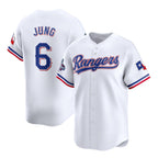 Texas Rangers #6 Josh Jung White 2023 World Series Champions Stitched Baseball Jersey