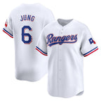 Texas Rangers #6 Josh Jung White Home Limited Player Baseball Jersey