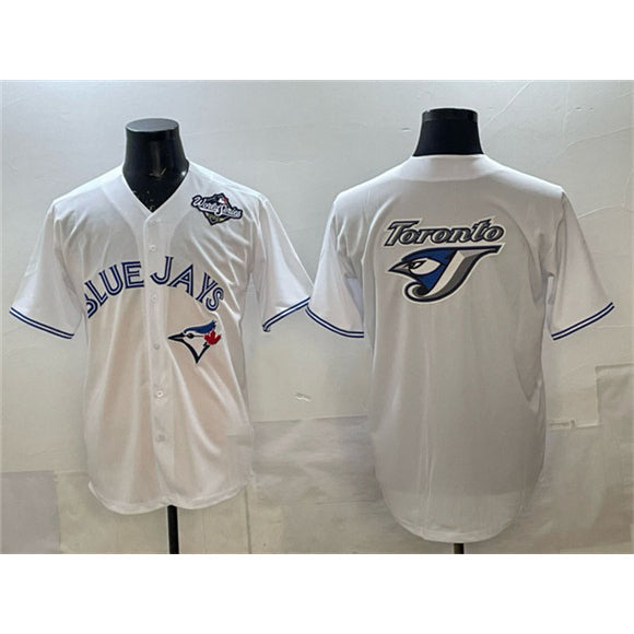 Toronto Blue Jays Team Big Logo White 2025 World Series Home Cool Base Stitched Baseball Jersey