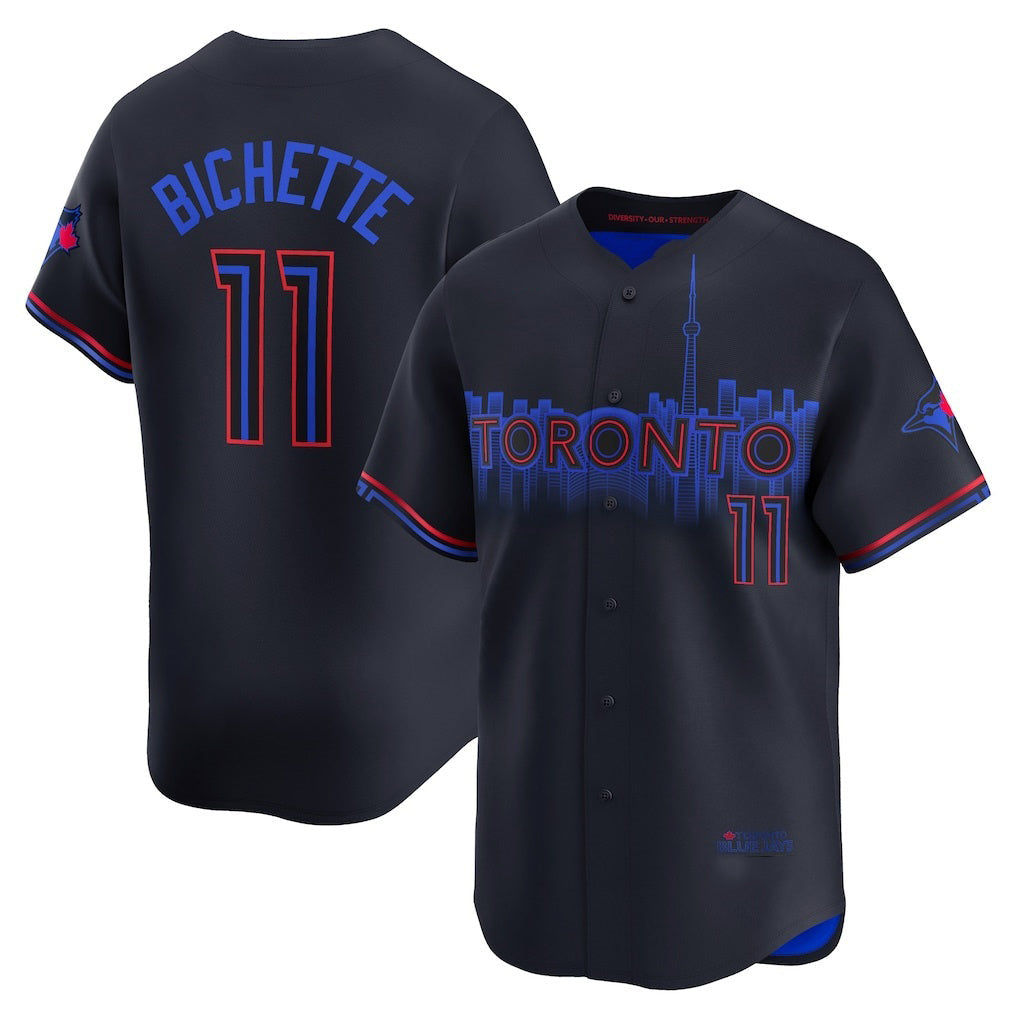 Toronto Blue Jays #11 Bo Bichette Black 2024 City Connect Limited Player Baseball Jersey