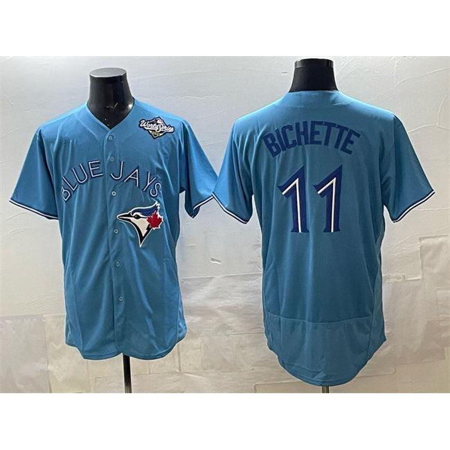 Toronto Blue Jays #11 Bo Bichette Blue 2025 World Series Flex Base Stitched Baseball Jersey