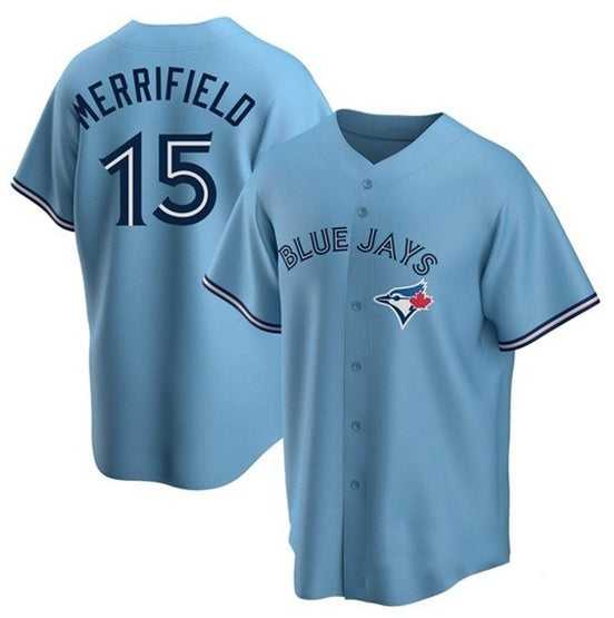 Toronto Blue Jays #15 Whit Merrifield Light Blue Stitched Cool Baseball Jersey