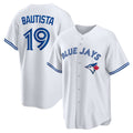 Toronto Blue Jays #19 Jose Bautista White Home Retired Player Replica Baseball Jersey