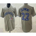Toronto Blue Jays #22 Ernie Clement Gray Cool Baseball Jersey