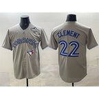 Toronto Blue Jays #22 Ernie Clement Grey 2025 World Series Cool Base Stitched Baseball Jersey