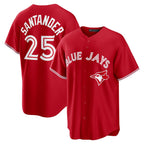 Toronto Blue Jays #25 Anthony Santander Red Canada Day Replica Baseball Jersey
