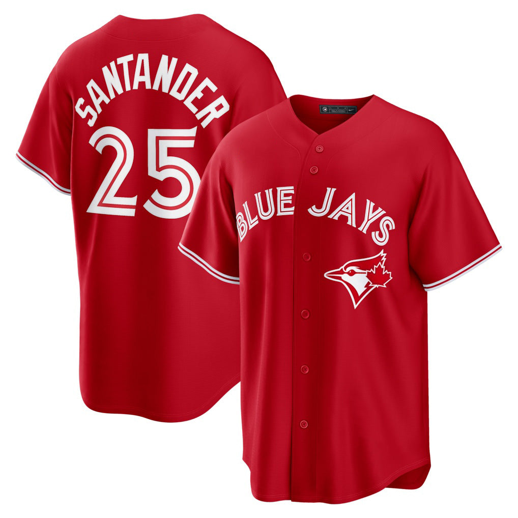 Toronto Blue Jays #25 Anthony Santander Red Canada Day Replica Baseball Jersey