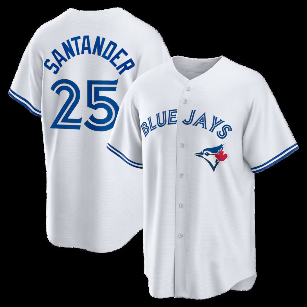 Toronto Blue Jays #25 Anthony Santander White Home Replica Baseball Jersey
