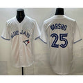 Toronto Blue Jays #25 Daulton Varsho White Cool Baseball Jersey