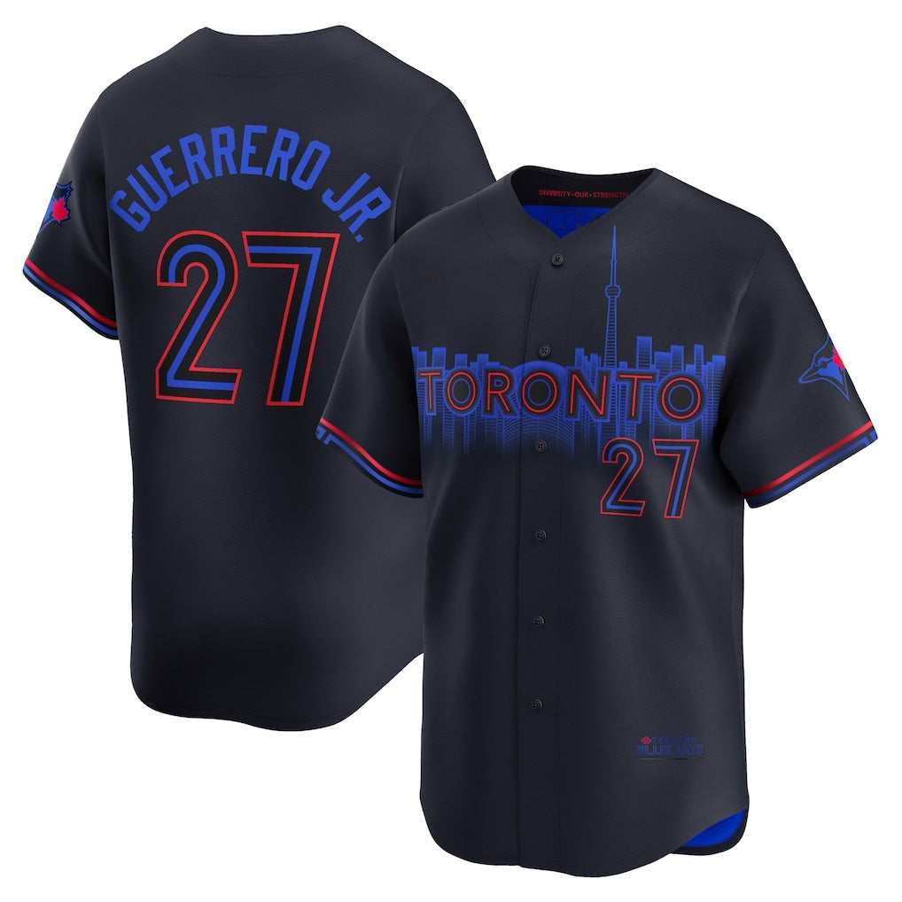 Toronto Blue Jays #27 Vladimir Guerrero Jr. Black 2024 City Connect Limited Player Baseball Jersey