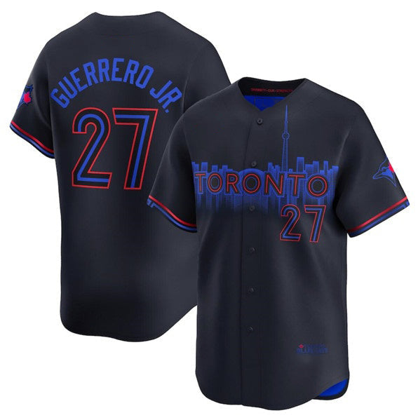 Toronto Blue Jays #27 Vladimir Guerrero Jr. Black 2024 City Connect Limited Stitched Baseball Jersey