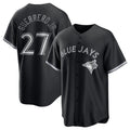 Toronto Blue Jays #27 Vladimir Guerrero Jr. Black Lights Out Limited Stitched Baseball Jersey