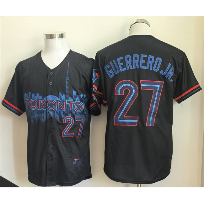 Toronto Blue Jays #27 Vladimir Guerrero Jr. Navy 2024 City Connect Limited Stitched Baseball Jersey