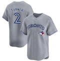 Toronto Blue Jays #2 Justin Turner Gray Cool Base Stitched Baseball Jersey