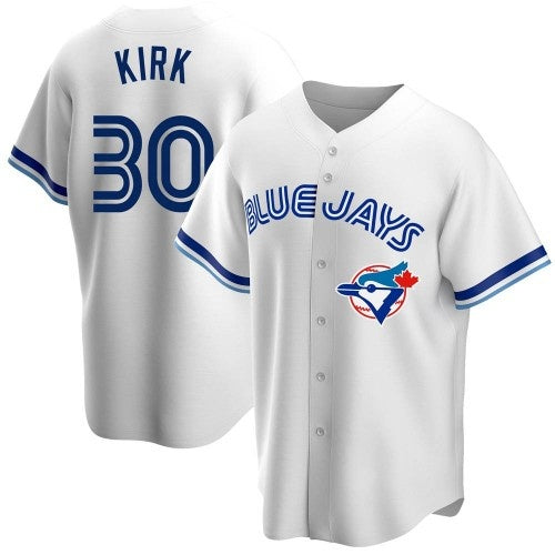 Toronto Blue Jays #30 Alejandro Kirk White Home Cooperstown Collection Player Baseball Jersey