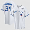 Toronto Blue Jays #31 Max Scherzer White 2025 World Series Home Cool Base Stitched Baseball Jersey