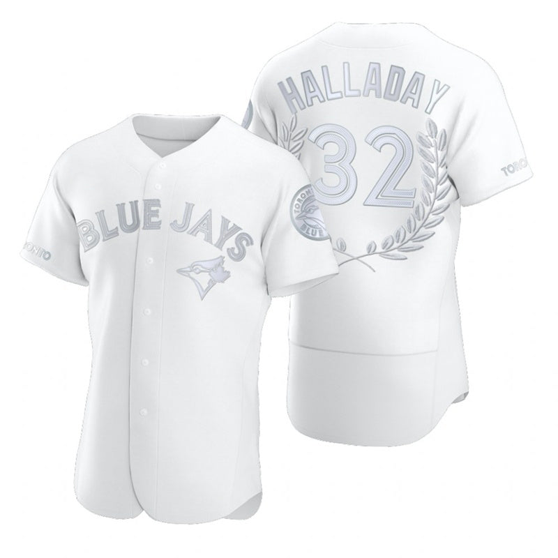 Toronto Blue Jays #32 Roy Halladay White Flexbase Fashion Baseball Jersey