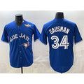 Toronto Blue Jays #34 Kevin Gausman Royal 2025 World Series Cool Base Stitched Baseball Jersey