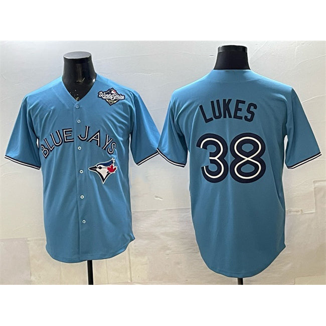 Toronto Blue Jays #38 Nathan Lukes Blue 2025 World Series Cool Base Stitched Baseball Jersey