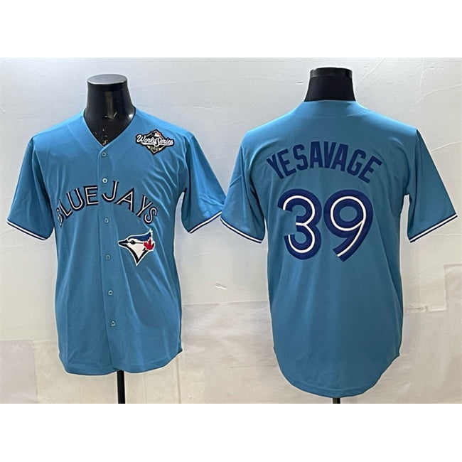 Toronto Blue Jays #39 Trey Yesavage Blue 2025 World Series Home Cool Base Stitched Baseball Jersey