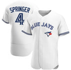 Toronto Blue Jays #4 George Springer White Flex Base Stitched Baseball Jersey