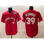 Toronto Blue Jays #39 Trey Yesavage Red 2025 World Series Cool Base Stitched Baseball Jersey