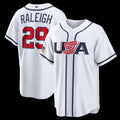 USA Baseball #29 Cal Raleigh 2026 World Baseball Classic Home Stadium Baseball Jersey - White