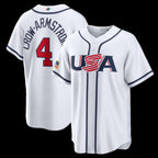 USA Baseball #4 Pete Crow-Armstrong 2026 World Baseball Classic Home Stadium Baseball Jersey - White
