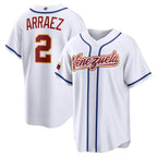 Venezuela Baseball #2 Luis Arraez 2026 World Baseball Classic Home Stadium BaseballJersey - White
