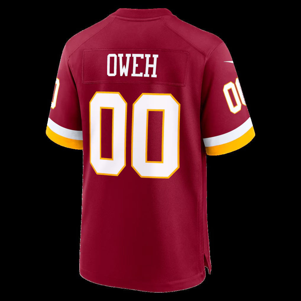 W.Commanders #00 Odafe Oweh Burgundy Game Stitched Football American Jersey