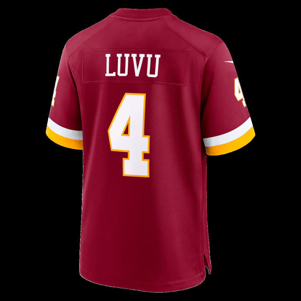 W.Commanders #4 Frankie Luvu Burgundy Game Stitched Football American Jersey