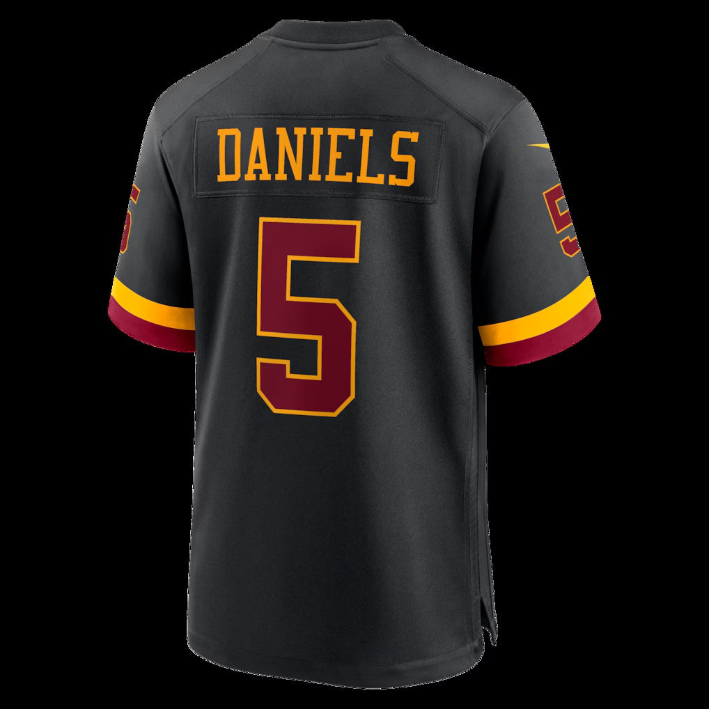 W.Commanders #5 Jayden Daniels Black Hail Raiser Alternate Game Stitched Football American Jersey
