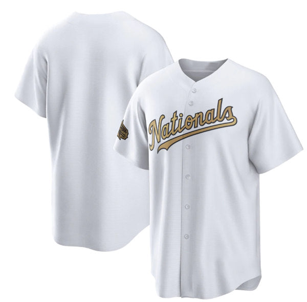Washington Nationals Blank White 2022 All-Star Cool Base Stitched Baseball Jersey
