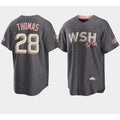 Washington Nationals #28 Lane Thomas 2022 Grey City Connect Cherry Blossom Cool Base Stitched Baseball Jersey