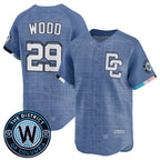 Washington Nationals #29 James Wood Blue 2025 City Connect Limited Stitched Baseball Jersey