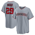 Washington Nationals #29 James Wood Gray Road Replica Baseball Jersey