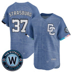 Washington Nationals #37 Stephen Strasburg Blue 2025 City Connect Limited Stitched Baseball Jersey