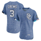 Washington Nationals #3 Dylan Crews Blue 2025 City Connect Elite Player Baseball Jersey