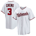 Washington Nationals #3 Dylan Crews White Home Replica Baseball Jersey