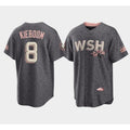 Washington Nationals #8 Carter Kieboom 2022 Grey City Connect Cherry Blossom Cool Base Stitched Cool Baseball Jersey